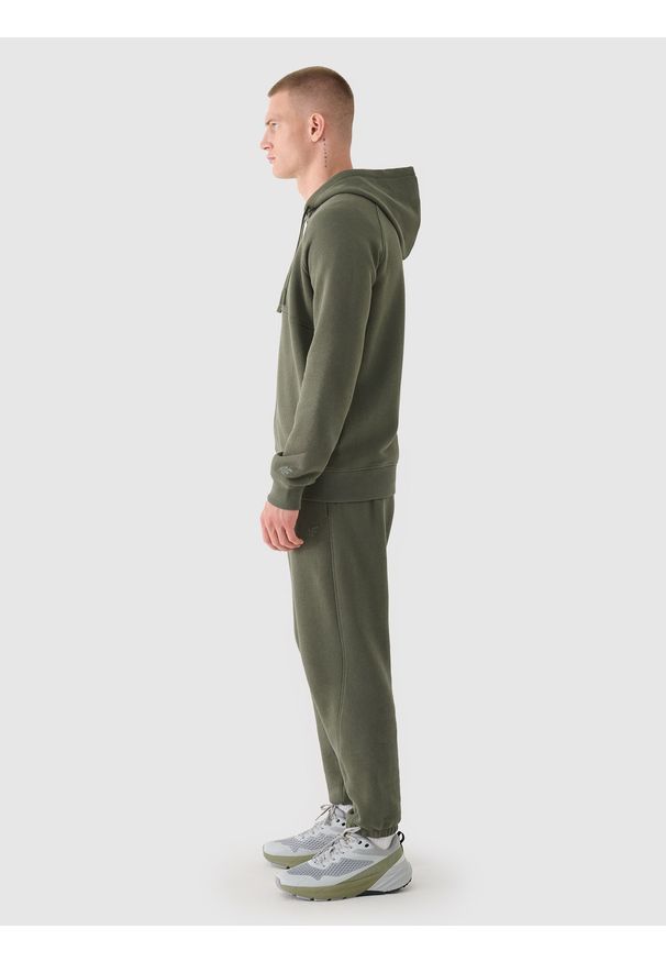 4f - 4F Spodnie dresowe joggery męskie - khaki XL. Kolor: brązowy, wielokolorowy, oliwkowy. Materiał: dresówka. Wzór: gładki, ze splotem