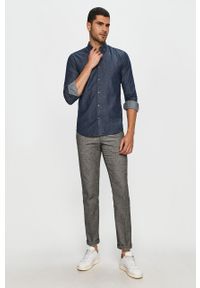 Only & Sons - Koszula jeansowa. Okazja: na co dzień. Typ kołnierza: button down. Kolor: niebieski. Materiał: jeans. Długość: długie. Wzór: gładki. Styl: casual #2