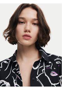 Desigual Koszula Faces 24WWCW34 Czarny Regular Fit. Kolor: czarny. Materiał: bawełna #6