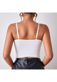 Intica - Koronkowy biustonosz top z regulowanymi ramiączkami Buna. Kolor: biały. Materiał: koronka. Wzór: koronka #7