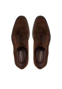 TOMMY HILFIGER - Tommy Hilfiger Półbuty Corporate Derby FM0FM05582 Brązowy. Kolor: brązowy. Materiał: skóra, zamsz #4