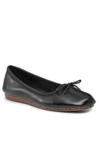 Clarks Baleriny Freckle Ice 203529294 Czarny. Kolor: czarny. Materiał: skóra
