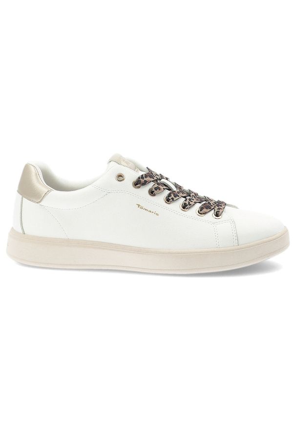 Białe Sneakersy Tamaris Modne Obuwie Damskie Animal Prints. Okazja: na co dzień, na spacer. Kolor: biały. Wzór: motyw zwierzęcy. Styl: klasyczny, elegancki, casual