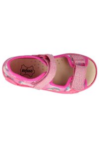 Befado obuwie dziecięce 342P043 różowe wielokolorowe. Kolor: różowy, wielokolorowy. Materiał: bawełna, tkanina #5