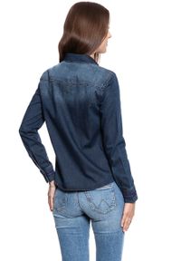 Mustang - KOSZULA JEANSOWA DAMSKA MUSTANG Denim Shirt 1008428 5000 687. Kolor: niebieski. Materiał: denim, jeans #9