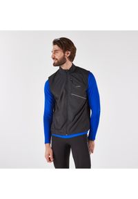 KIPRUN - Kamizelka do biegania męska Kiprun Run 500. Kolor: czarny. Materiał: elastan, poliester, materiał. Długość rękawa: bez rękawów. Sport: bieganie