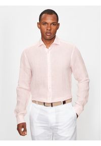 JOOP! Koszula 146Pai 30041389 Różowy Slim Fit. Kolor: różowy. Materiał: len