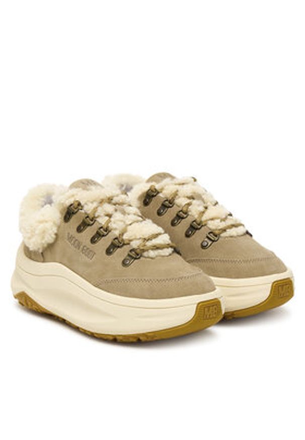 Moon Boot Sneakersy Moon247 City Shearling 80D2490040 Brązowy. Kolor: brązowy. Materiał: zamsz, skóra