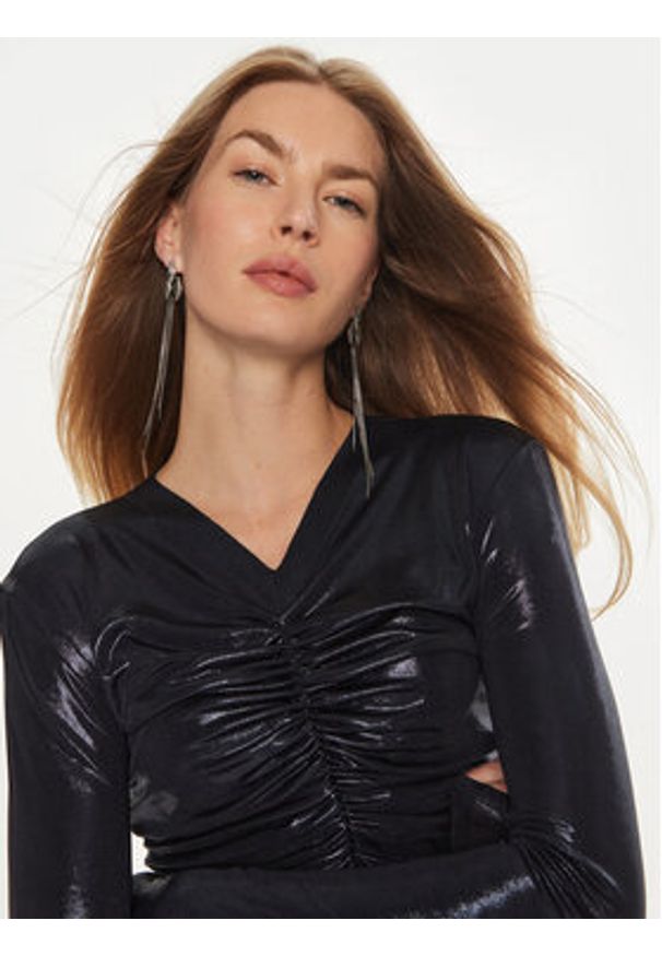 NORMA KAMALI Sukienka koktajlowa ST2246LME39951 Granatowy Slim Fit. Kolor: niebieski. Materiał: syntetyk. Styl: wizytowy