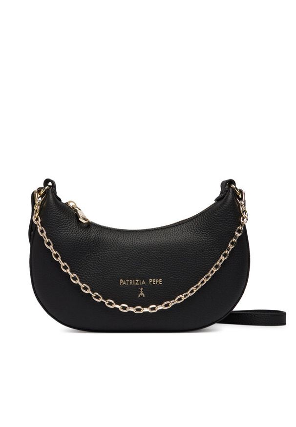 Patrizia Pepe Torebka 8B0309/L001 Czarny. Kolor: czarny. Materiał: skórzane