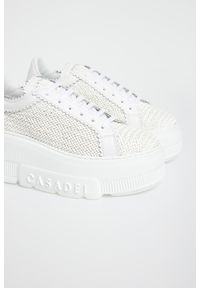 Casadei - Sneakersy damskie skórzane CASADEI. Materiał: skóra