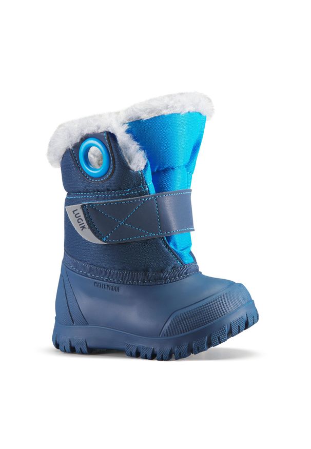 LUGIK - Buty zimowe śniegowce dla dzieci Lugik Xwarm. Zapięcie: rzepy. Kolor: niebieski. Materiał: wełna, syntetyk. Szerokość cholewki: normalna. Sezon: zima