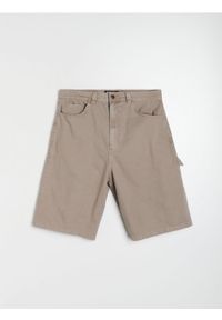 Sinsay - Bawełniane szorty baggy - szary. Kolor: szary. Materiał: bawełna #1