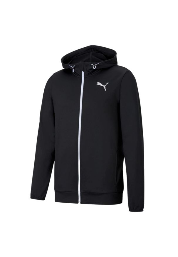 Puma - Męska Bluza Z Kapturem Ready To Go Full Zip. Typ kołnierza: kaptur. Kolor: czarny
