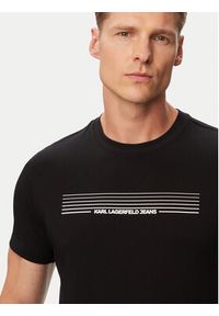 Karl Lagerfeld Jeans T-Shirt B3M17001 Czarny Slim Fit. Kolor: czarny. Materiał: bawełna #4