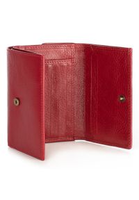 Wittchen - Damski portfel skórzany poziomy czerwony. Kolor: czerwony. Materiał: skóra. Wzór: aplikacja #5