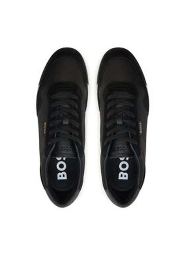BOSS Sneakersy Titanium 50536524 Czarny. Kolor: czarny. Materiał: zamsz, skóra