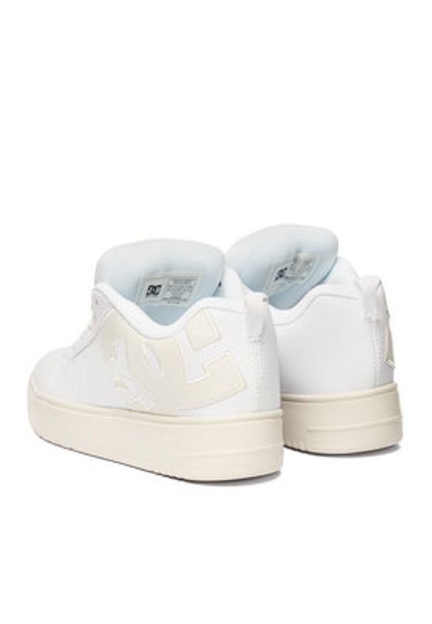 DC Shoes Sneakersy EO-COURT GRAFFIK PLATFORM DC02422102 Biały. Kolor: biały. Materiał: skóra. Obcas: na platformie