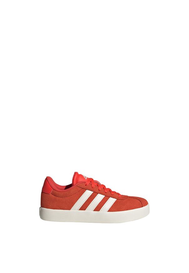 Adidas - Buty VL Court 3.0 Kids. Kolor: biały, czerwony, wielokolorowy. Materiał: zamsz, materiał