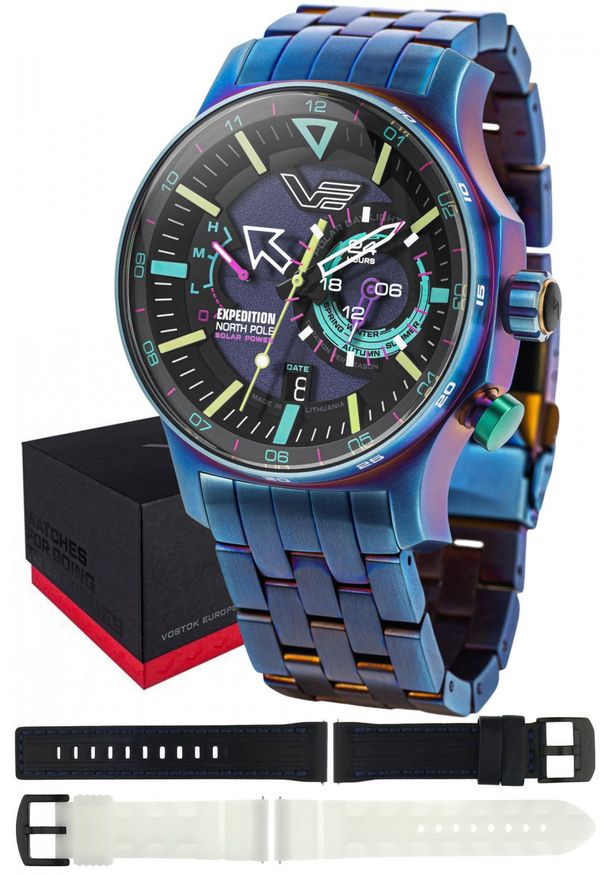 Zegarek męski Vostok Europe VS57-595D737B niebieski. Kolor: niebieski