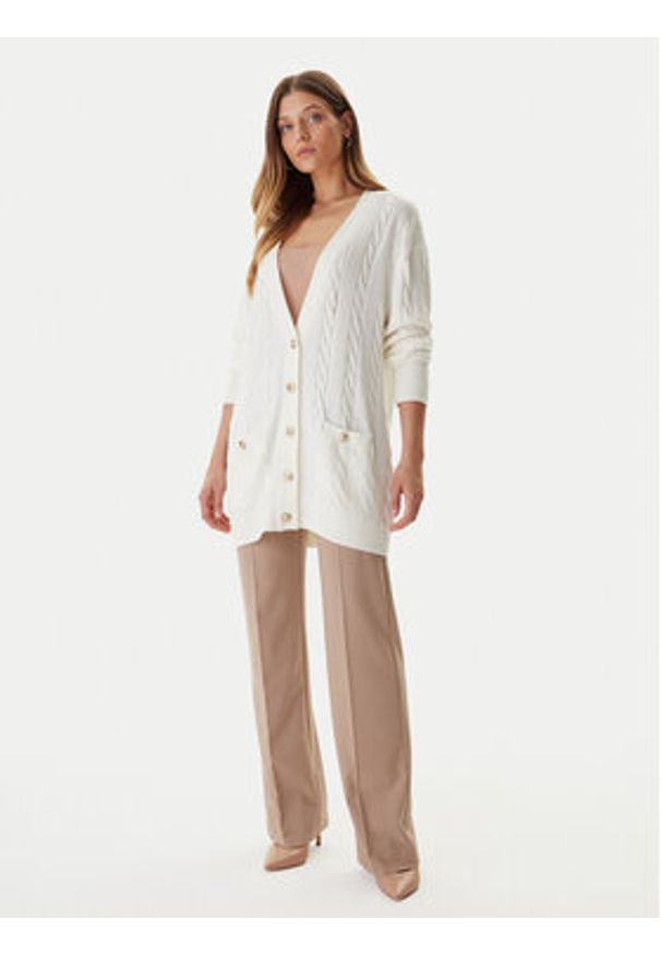 Guess Kardigan W5BR37 Z1192 Écru Relaxed Fit. Materiał: syntetyk