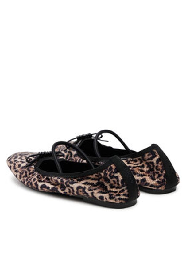 DKNY Baleriny K1577448 Brązowy. Kolor: brązowy. Materiał: materiał