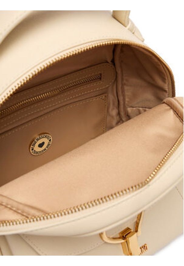 Love Moschino - LOVE MOSCHINO Plecak JC4137PP1OLQ0110 Écru. Materiał: skóra