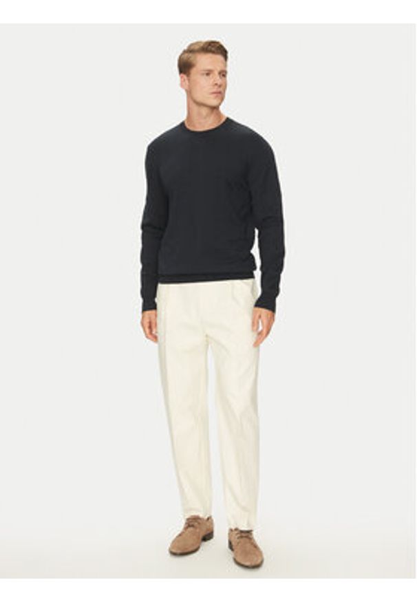 Marciano Guess Sweter 5GHR02 5861Z Granatowy Regular Fit. Kolor: niebieski. Materiał: bawełna