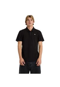 Quiksilver - dla Mężczyzn MW PIQUE Czarny. Kolor: czarny. Materiał: bawełna, tkanina. Wzór: haft #1