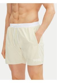 BOSS Szorty kąpielowe Starfish 50514429 Écru Regular Fit. Materiał: syntetyk