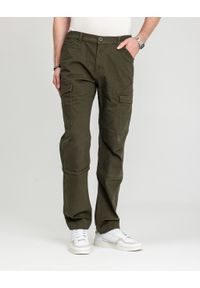 MARCUS - Męskie Spodnie Materiałowe Marcus Gerry Cargo 5052 Olive Green 16-200145. Materiał: materiał #1