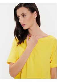 Sisley T-Shirt 3096L400N Żółty Relaxed Fit. Kolor: żółty. Materiał: bawełna