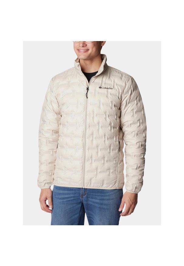columbia - Kurtka Puchowa Męska Columbia Delta Ridge II. Kolor: beżowy. Materiał: puch. Technologia: Omni-Heat (Columbia). Sezon: jesień. Sport: turystyka piesza