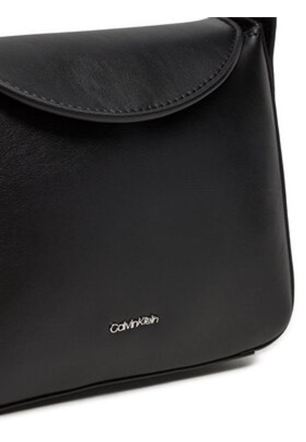 Calvin Klein Torebka Soft Sculpt Mini K60K612568 Czarny. Kolor: czarny. Materiał: skórzane