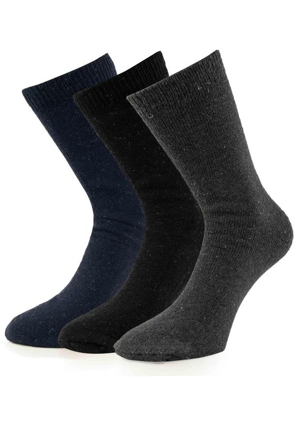 ZEAGLE - Unisex skarpetki termiczne 3-pak - Rozmiar 39-45. Kolor: czarny, szary, niebieski, wielokolorowy, brązowy. Materiał: poliester, akryl, bawełna, elastan, nylon. Sport: turystyka piesza