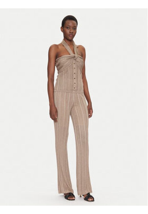 Marciano Guess Spodnie materiałowe 5GGB32 5811Z Beżowy Regular Fit. Kolor: beżowy. Materiał: syntetyk