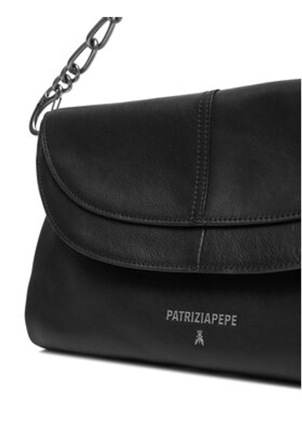Patrizia Pepe Torebka 2B0152/L162-K103 Czarny. Kolor: czarny. Materiał: skórzane