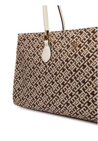 TOMMY HILFIGER - Tommy Hilfiger Torebka Th Grace Satchel Jacquard AW0AW18754 Brązowy. Kolor: brązowy #5