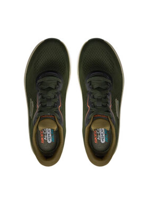 skechers - Skechers Sneakersy D'Lux Walker 2.0 232714 Khaki. Kolor: brązowy. Materiał: materiał