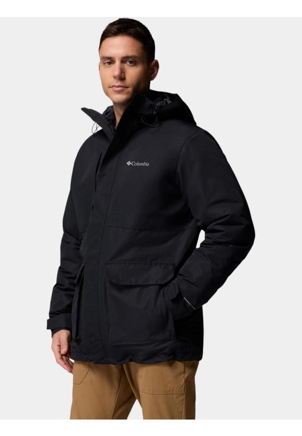 columbia - Kurtka Zimowa Męska Columbia Landroamer Interchange. Kolor: czarny. Materiał: puch. Sezon: zima. Sport: turystyka piesza