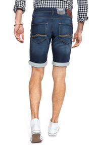 Mustang - SPODENKI MUSTANG Chicago Short Denim Blue. Materiał: denim