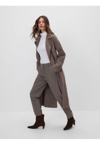 Reserved - Spodnie cygaretki w kratę - wielobarwny. Materiał: wiskoza, tkanina #1