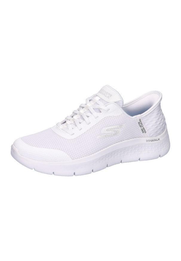 skechers - Buty do chodzenia damskie Skechers Wht Go Walk. Kolor: biały. Materiał: materiał, syntetyk. Szerokość cholewki: normalna. Sport: turystyka piesza