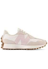Buty New Balance WS327AL - beżowe. Zapięcie: sznurówki. Kolor: beżowy. Materiał: materiał, syntetyk, skóra, guma. Szerokość cholewki: normalna