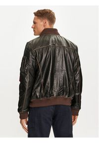 Alpha Industries Kurtka skórzana 193129 Brązowy Regular Fit. Kolor: brązowy. Materiał: skóra #6