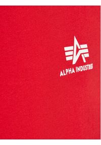 Alpha Industries T-Shirt Basic Small Logo 188505 Czerwony Regular Fit. Kolor: czerwony. Materiał: bawełna #2
