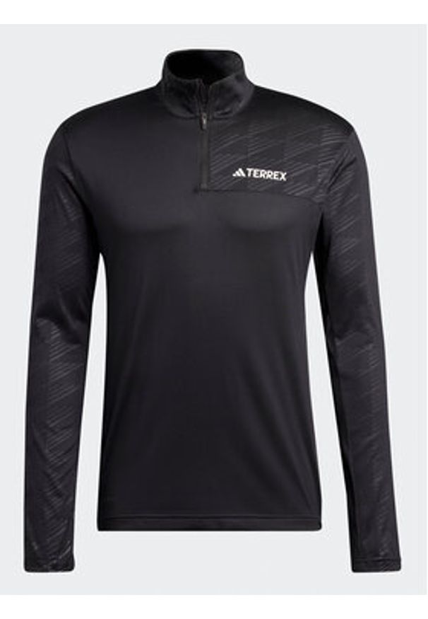 Adidas - adidas Longsleeve Terrex Multi Half-Zip Long-Sleeve Top HT9501 Czarny Slim Fit. Kolor: czarny. Materiał: syntetyk. Długość rękawa: długi rękaw