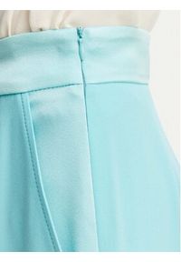Marella Spodnie materiałowe Stampa 2613131032 Turkusowy Straight Fit. Kolor: turkusowy. Materiał: acetat #3