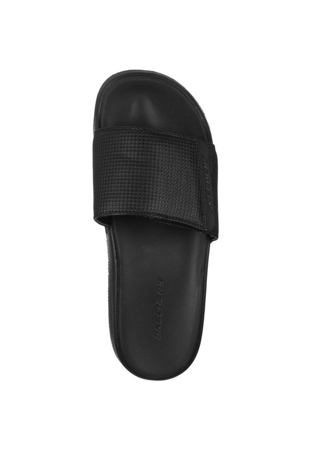 skechers - Klapki Skechers Gambix 2.0, Mężczyźni. Kolor: czarny. Materiał: guma, materiał