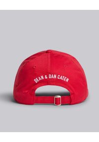 DSQUARED2 - Czerwona czapka z daszkiem. Kolor: czerwony. Materiał: bawełna. Wzór: napisy, haft #4